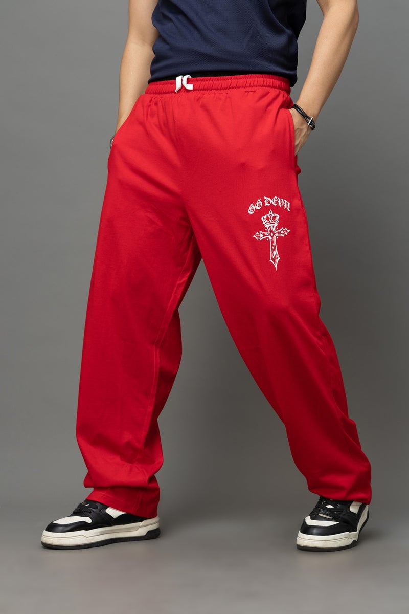 Go Devil Red Joggers For Men - Image 3